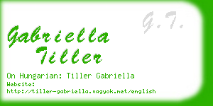 gabriella tiller business card